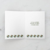 Franse Kerst, Holly krans Vakantie Kaart (Binnen)