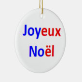 franse kerst joyeux noel keramisch ornament (Rechts)
