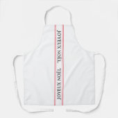 Franse kerst Joyeux Noël rood gestreept Schort (Voorkant)