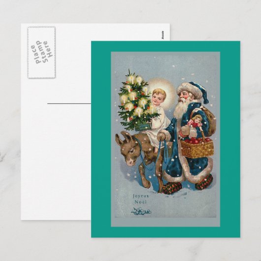  Franse kerst Kaart Briefkaart (Voorkant / Achterkant)