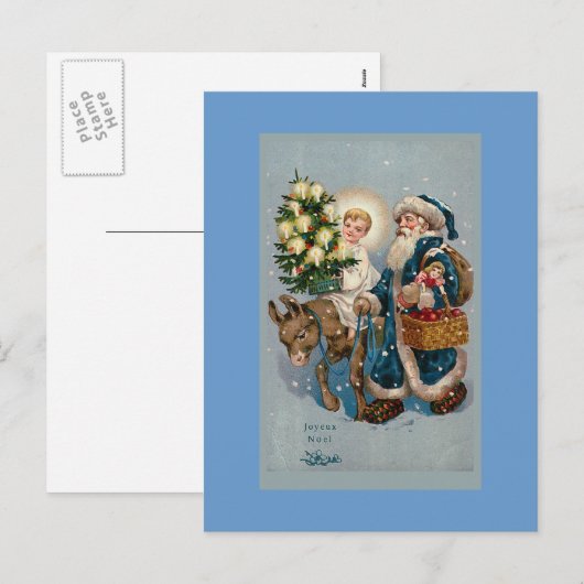 " Franse kerst Kaart" Briefkaart (Voorkant / Achterkant)