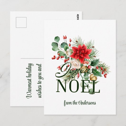 Franse kerst Kaart Joyeux Noel (Voorkant / Achterkant)