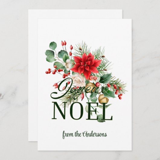 Franse kerst Kaart Joyeux Noel (Voorkant / Achterkant)