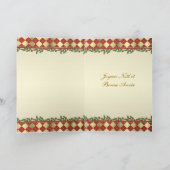 Franse kerst Kaart met bel en hulst (Binnen)