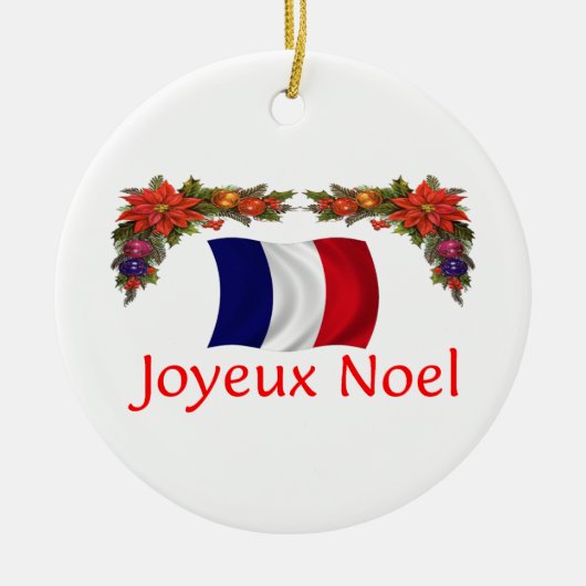 Franse kerst keramisch ornament (Voorkant)