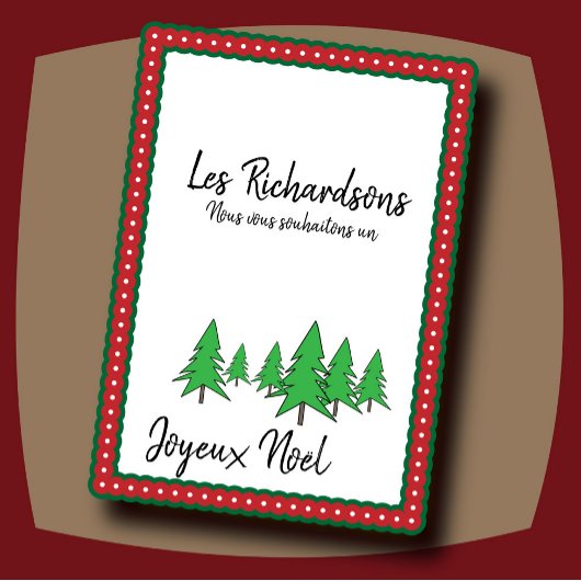 Franse kerst met noel kaart