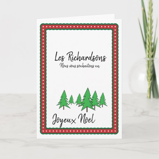 Franse kerst met noel kaart (Voorkant)