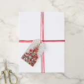 Franse kerstboom (Waterverf) Cadeaulabel (Met Touw)