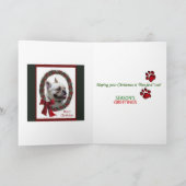 Franse kerstcadeautjes met Bulldog Feestdagen Kaart (Binnen)