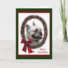 Franse kerstcadeautjes met Bulldog Feestdagen Kaart