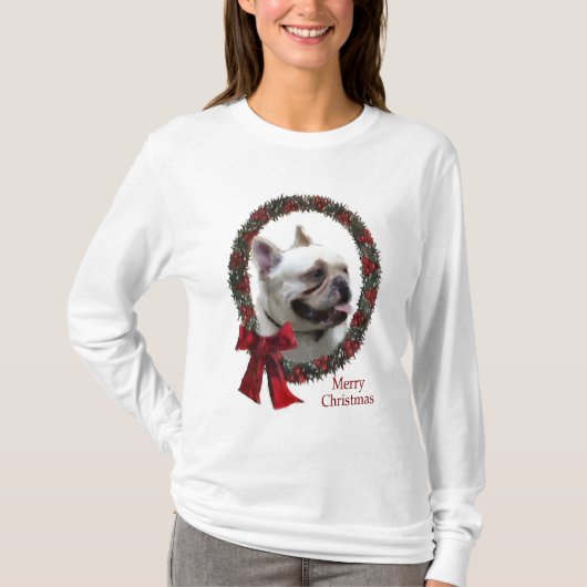 Franse kerstcadeautjes met Bulldog T-shirt (Voorkant)