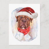 franse kerstcadeautjes voor honden feestdagenkaart (Voorkant)