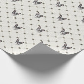 Franse kersthond cadeaupapier (Hoek)