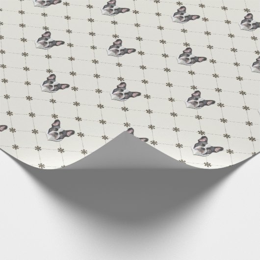 Franse kersthond cadeaupapier (Hoek)