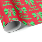 Franse kersthond: rode rode rode rode bosjes cadeaupapier (Rol Hoek)