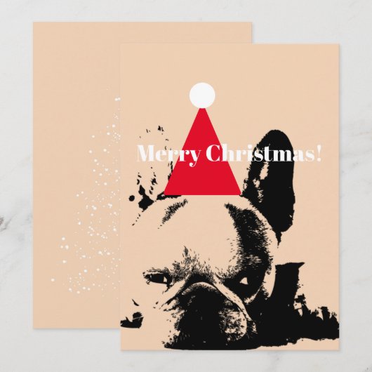 Franse kerstkaart (Voorkant / Achterkant)