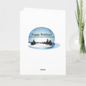 Franse Kerstkaart Feestdagen Kaart (Achterkant)