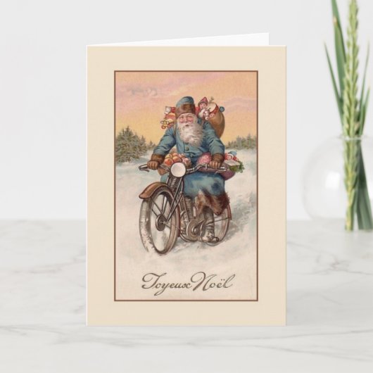 Franse kerstkaart Joyeux Noël Feestdagen Kaart (Voorkant)