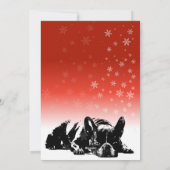 Franse kerstkaart met bulledog (Achterkant)