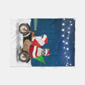 Franse kerstkerstkerstkerstkerstkerstbeest fleece deken (Voorkant (Horizontaal))