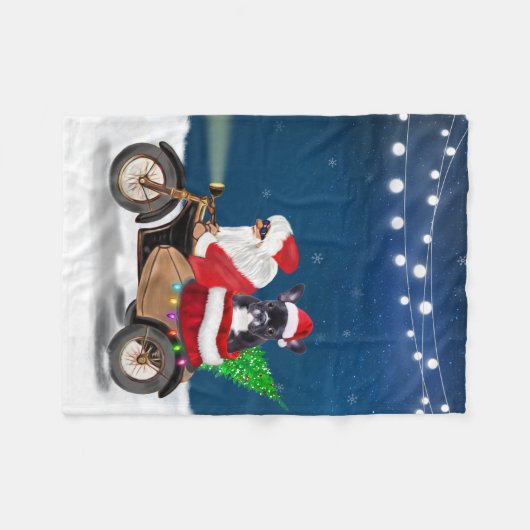 Franse kerstkerstkerstkerstkerstkerstbeest fleece deken (Voorkant (Horizontaal))