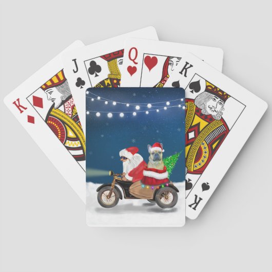 Franse kerstkerstkerstkerstkerstkerstbeest pokerkaarten (Achterkant)