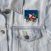 Franse kerstkerstkerstkerstkerstkerstbeest vierkante button 5,1 cm (In situ)