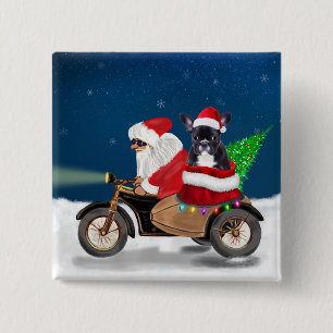 Franse kerstkerstkerstkerstkerstkerstbeest vierkante button 5,1 cm