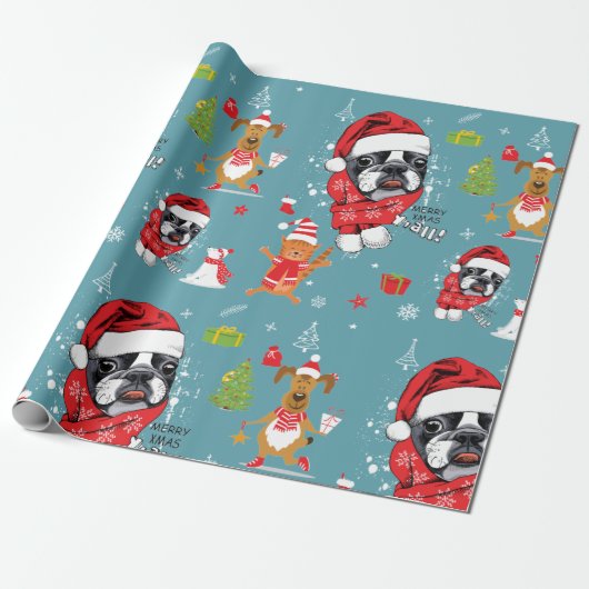 Franse kerstkerstkerstkerstkerstkerstkerstmanFrans Cadeaupapier (Uitgerold)