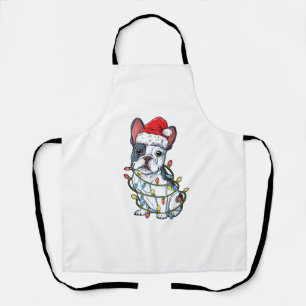 Franse kerstmanboom met bulledog schort