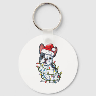 Franse kerstmanboom met bulledog sleutelhanger