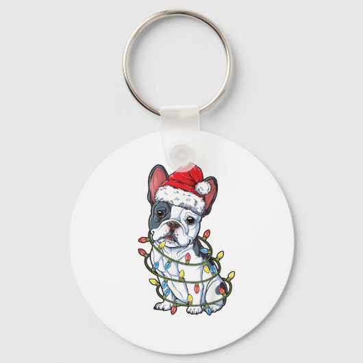 Franse kerstmanboom met bulledog sleutelhanger (Voorkant)