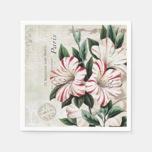 Franse Kerstmis Amarylis Servet