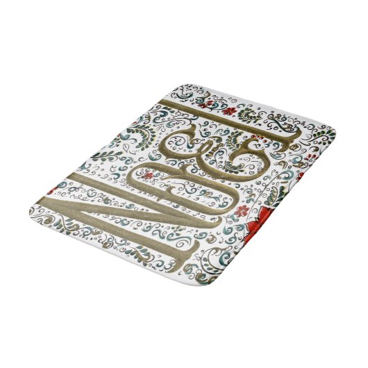  franse kerstpunsettia joyeux noel badmat (Gekanteld)