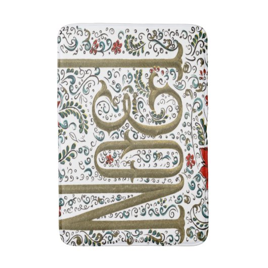  franse kerstpunsettia joyeux noel badmat (Voorkant Verticaal)