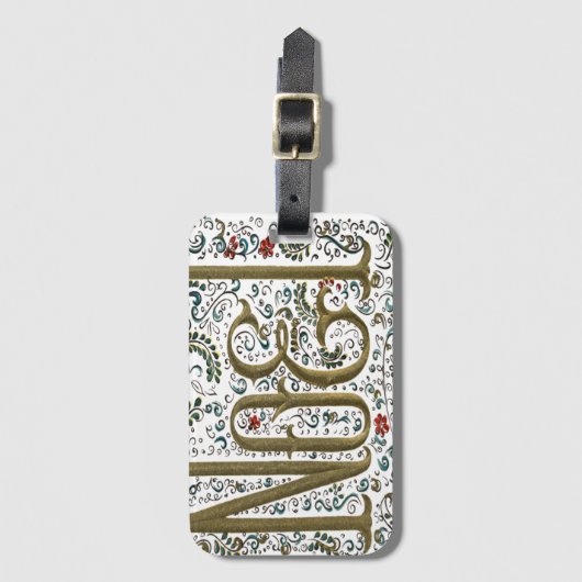 franse kerstpunsettia joyeux noel bagagelabel (Voorkant (verticaal))