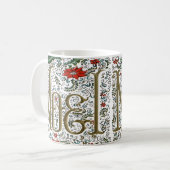  franse kerstpunsettia joyeux noel koffiemok (Voorkant links)