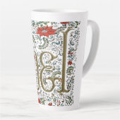 franse kerstpunsettia joyeux noel latte mok (Rechterhoek)