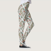 franse kerstpunsettia joyeux noel leggings (Rechts)