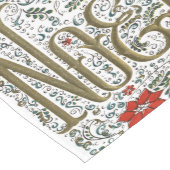  franse kerstpunsettia joyeux noel medium tafelloper (Hoek)