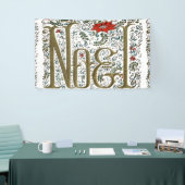 franse kerstpunsettia joyeux noel spandoek (Beurs)