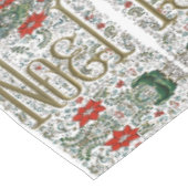 franse kerstpunsettia joyeux noel tafelkleed (Gekanteld)