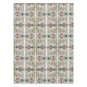 franse kerstpunsettia joyeux noel tafelkleed (Voorkant)