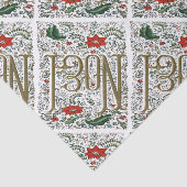 franse kerstpunsettia joyeux noel tissuepapier (Detail)