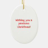 Franse kerstversiering voor bulldog keramisch ornament (Achterkant)