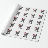 Franse kerstwintersneeuw met Bulldog Cadeaupapier (Uitgerold)