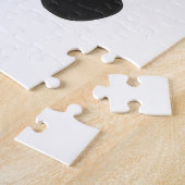 Franse kerstwintersneeuw met Bulldog Legpuzzel (Zijkant)