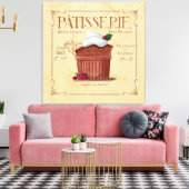 Franse keuken decor canvas, chocolade souffle canvas afdruk (Insitu (Woonkamer))