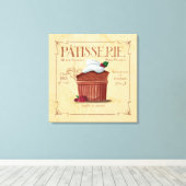 Franse keuken decor canvas, chocolade souffle canvas afdruk (Insitu (Houten vloer))