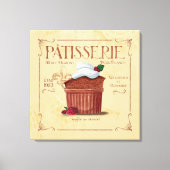 Franse keuken decor canvas, chocolade souffle canvas afdruk (Voorkant)